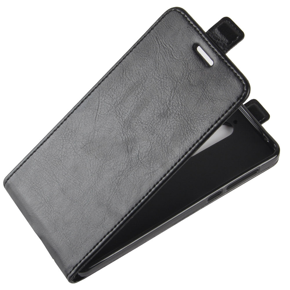 Crazy Horse Vertical Leather Card Holder Case for Nokia 6.1 (5.5-inch)