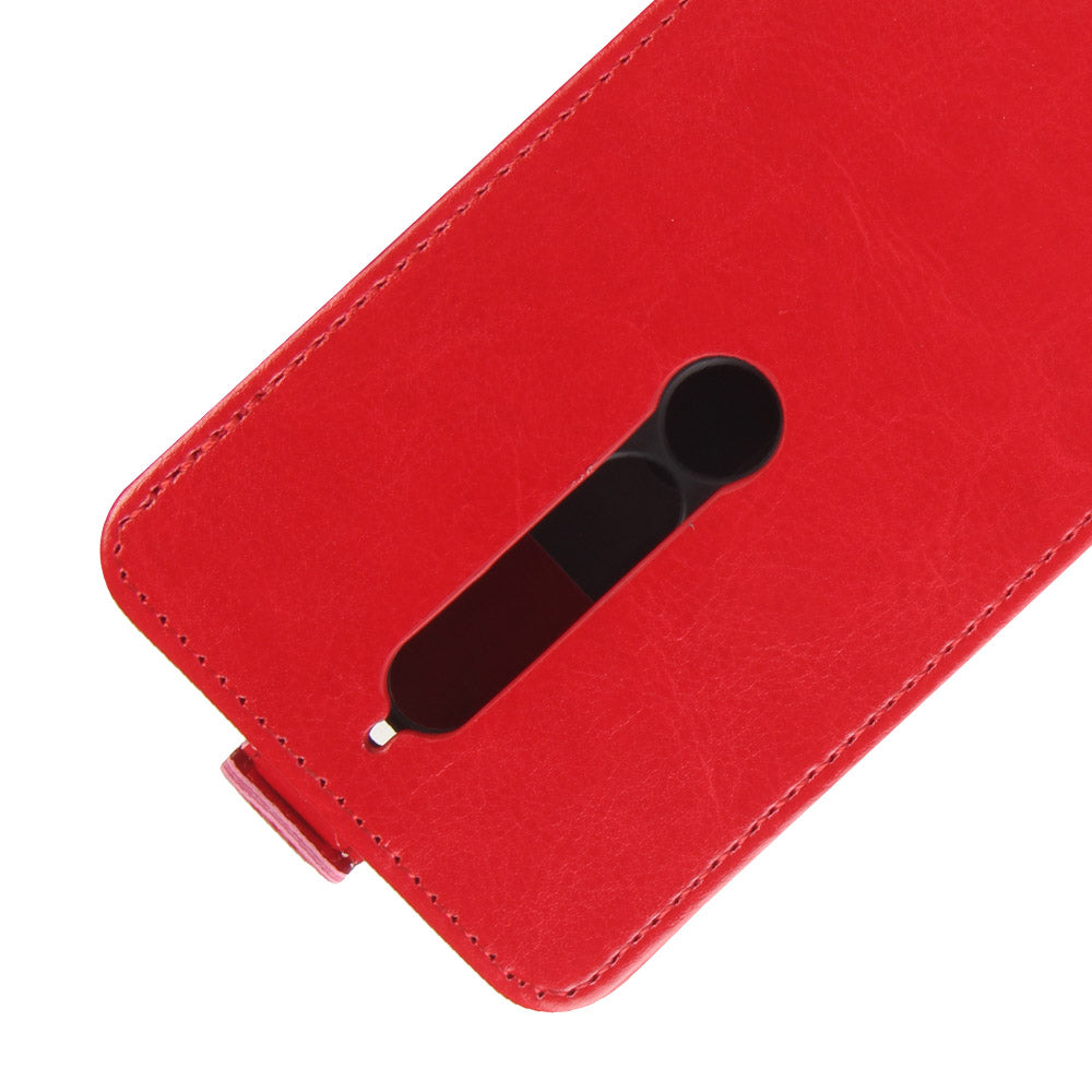Crazy Horse Vertical Leather Card Holder Case for Nokia 6.1 (5.5-inch)