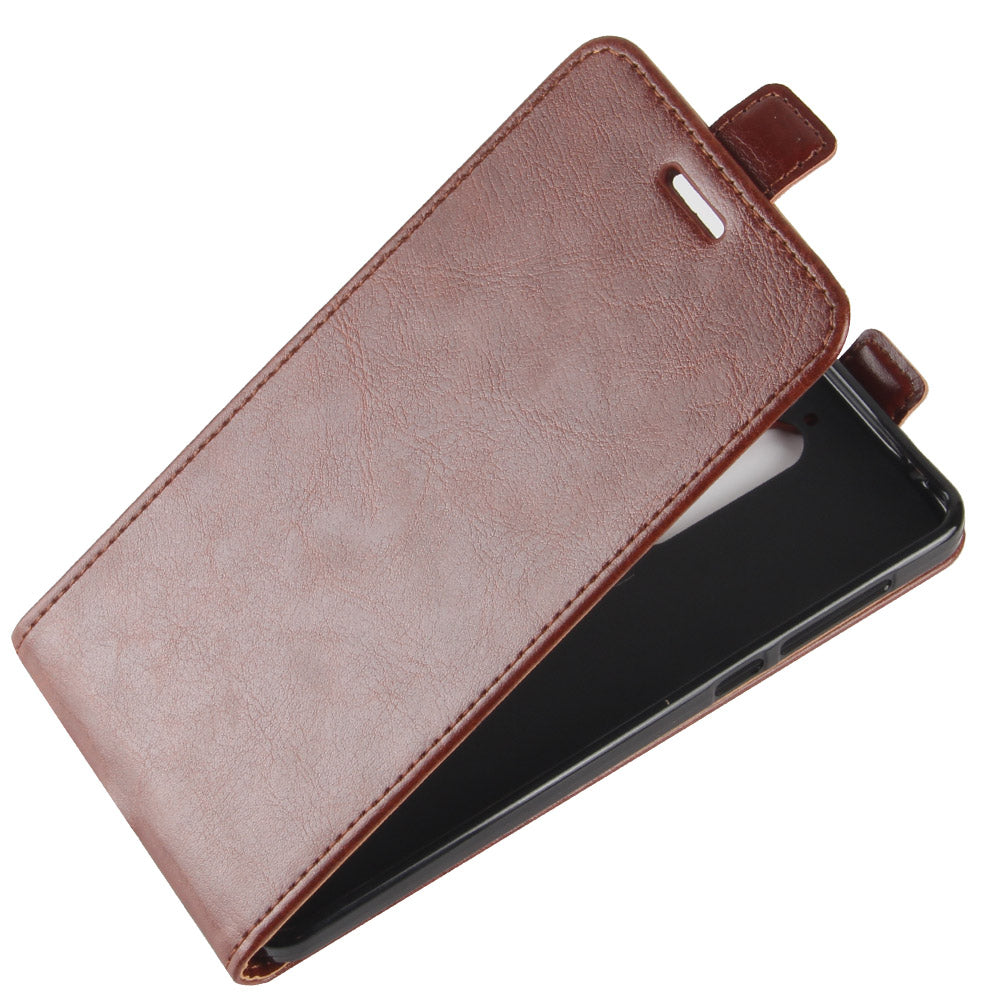 Crazy Horse Vertical Leather Card Holder Case for Nokia 6.1 (5.5-inch)