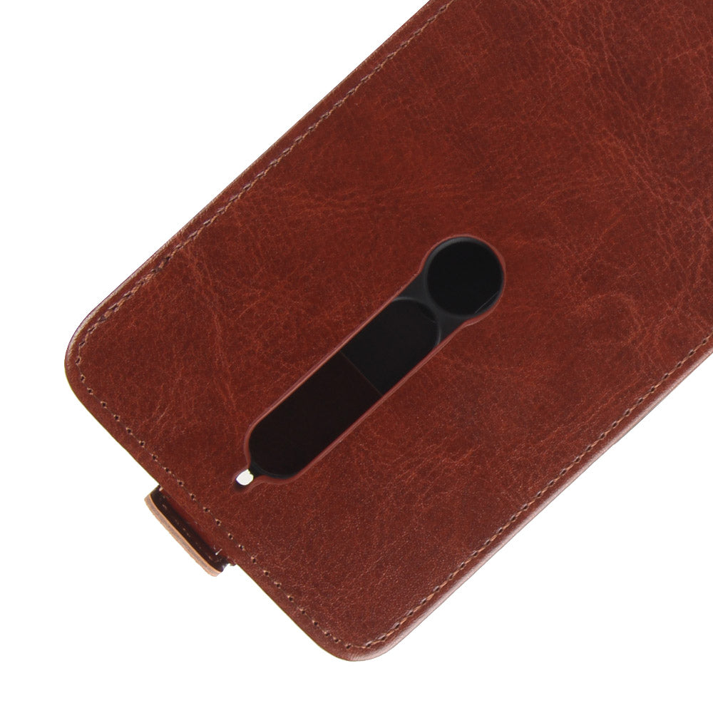 Crazy Horse Vertical Leather Card Holder Case for Nokia 6.1 (5.5-inch)