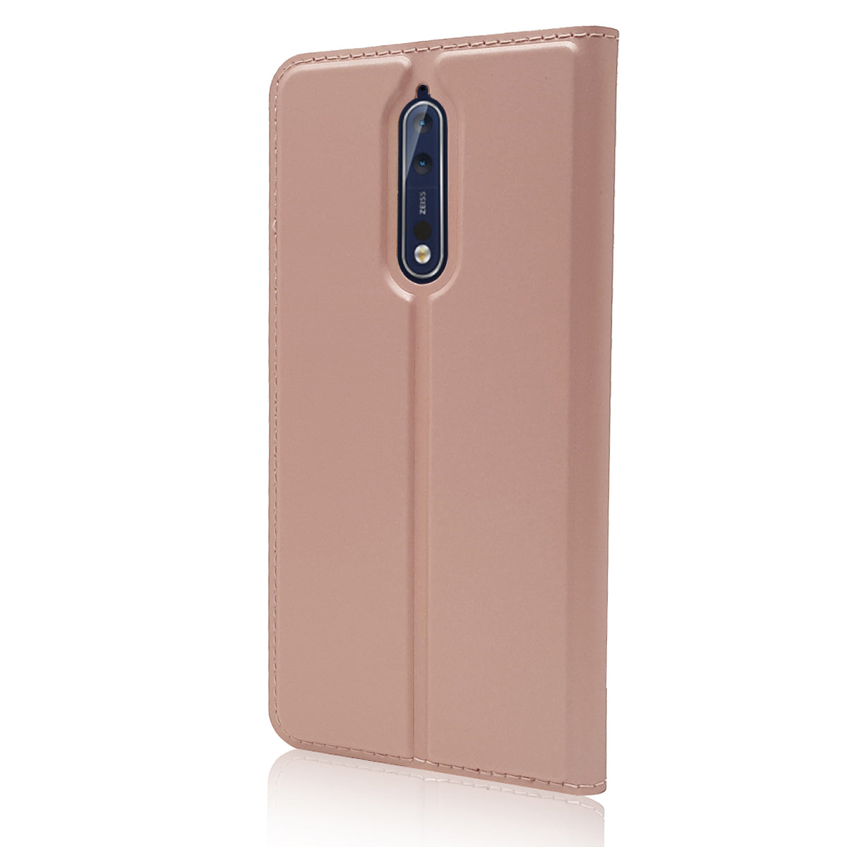 Magnetic Leather Card Holder Mobile Phone Cover with Stand for Nokia 8