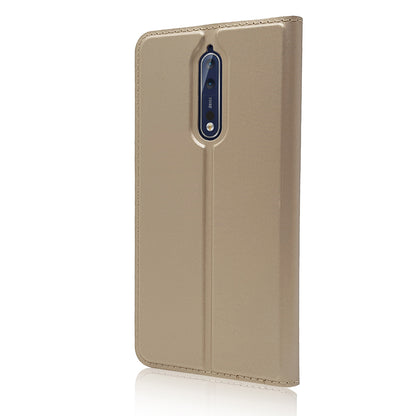 Magnetic Leather Card Holder Mobile Phone Cover with Stand for Nokia 8