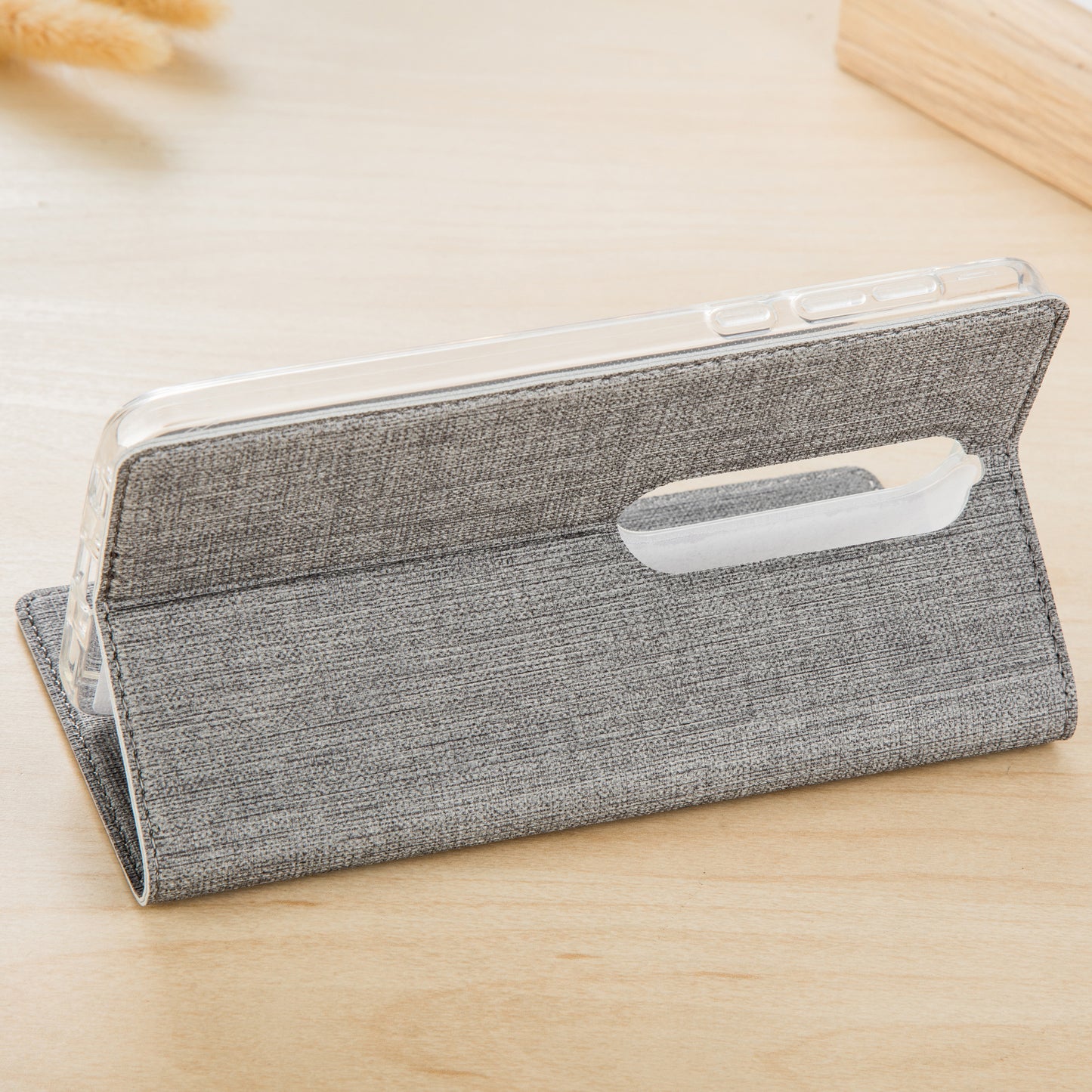 VILI DMX Cross Texture Auto-absorbed Card Slot Leather Stand Cover for Nokia 6.1 (5.5-inch)