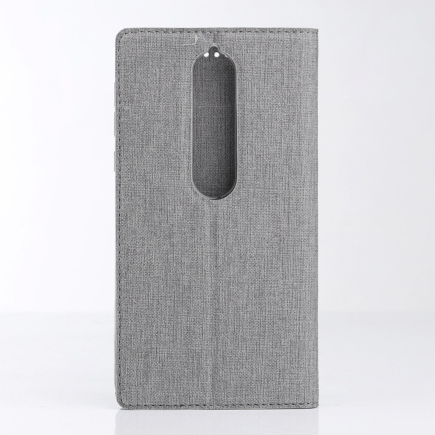 VILI DMX Cross Texture Auto-absorbed Card Slot Leather Stand Cover for Nokia 6.1 (5.5-inch)