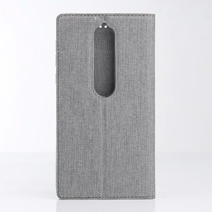 VILI DMX Cross Texture Auto-absorbed Card Slot Leather Stand Cover for Nokia 6.1 (5.5-inch)