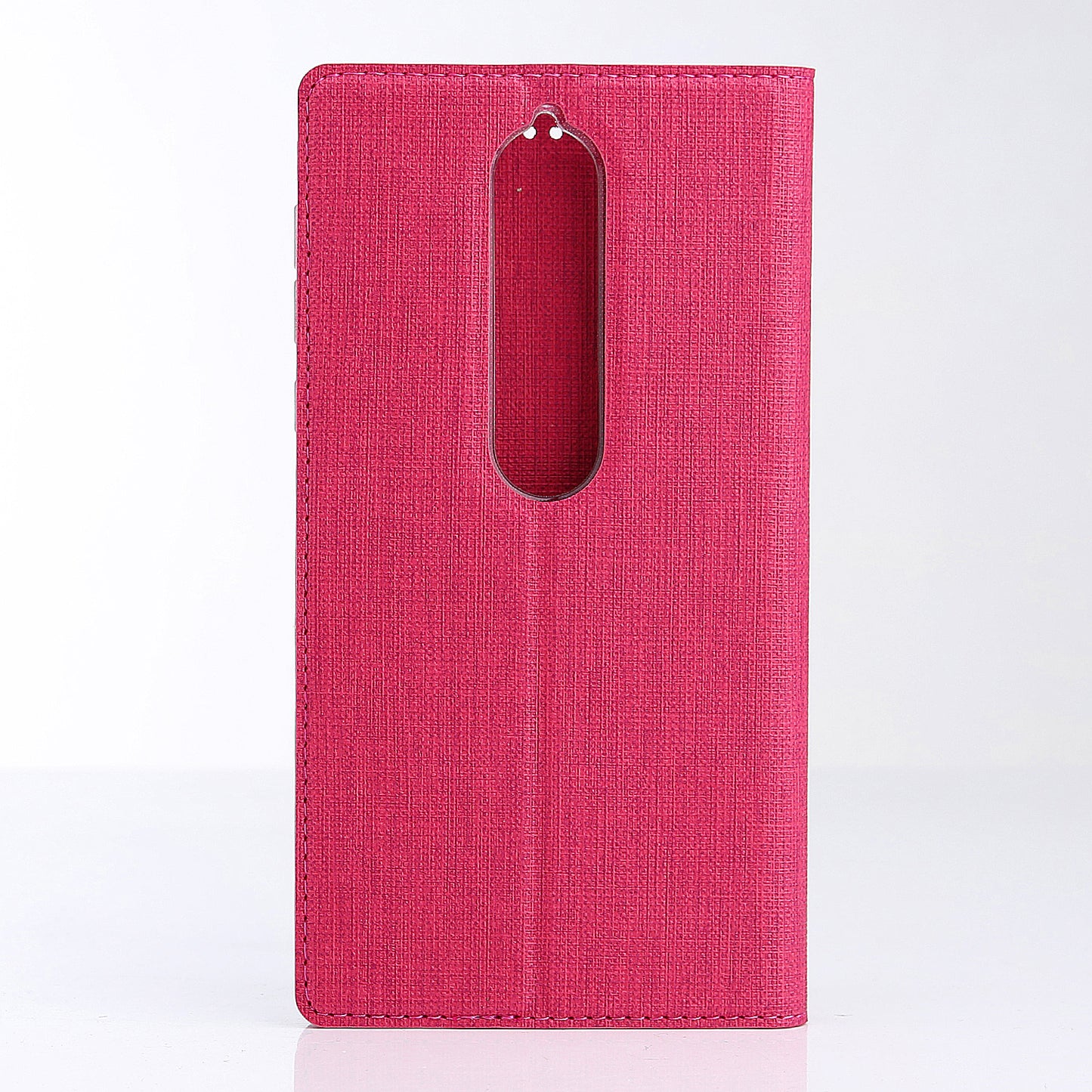 VILI DMX Cross Texture Auto-absorbed Card Slot Leather Stand Cover for Nokia 6.1 (5.5-inch)