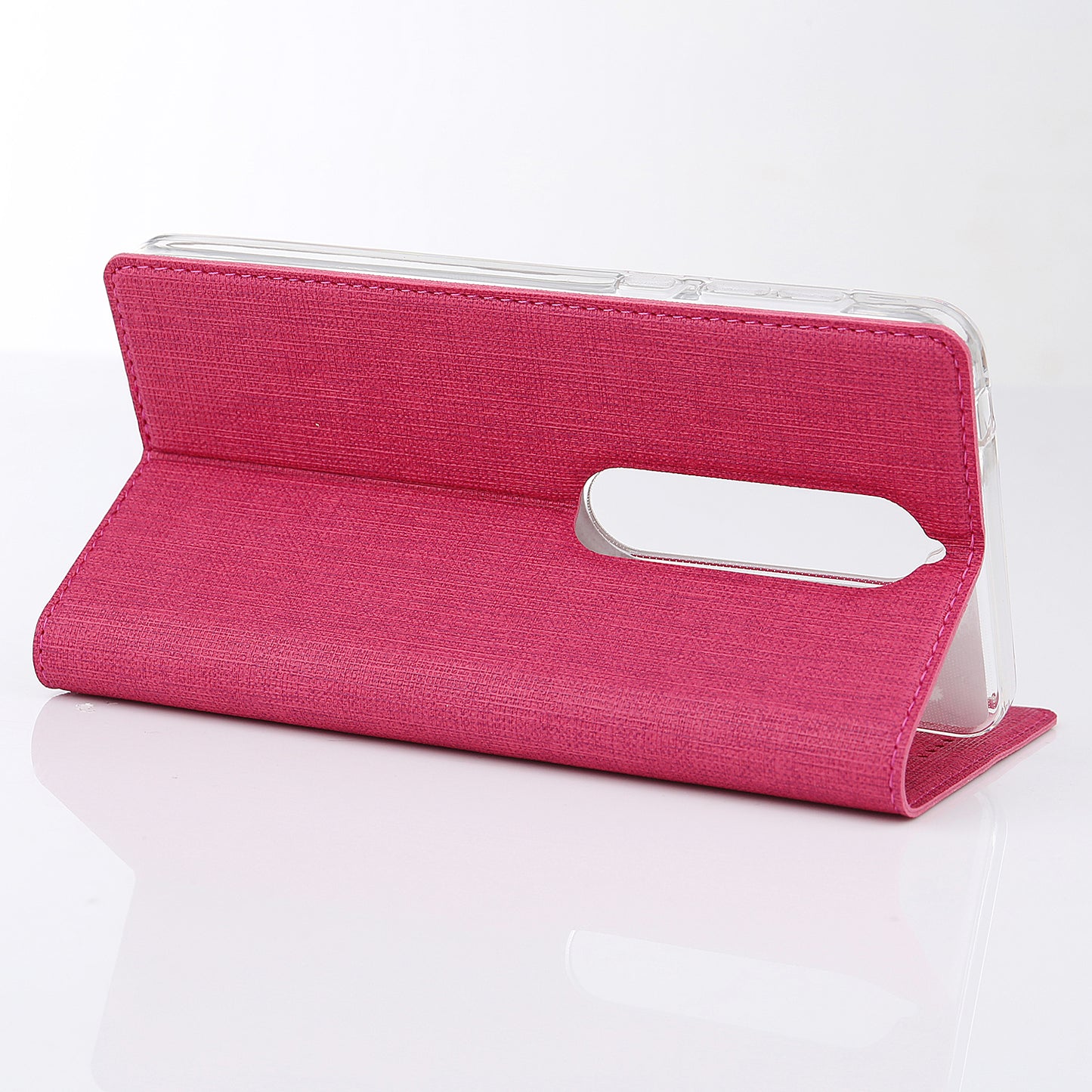 VILI DMX Cross Texture Auto-absorbed Card Slot Leather Stand Cover for Nokia 6.1 (5.5-inch)