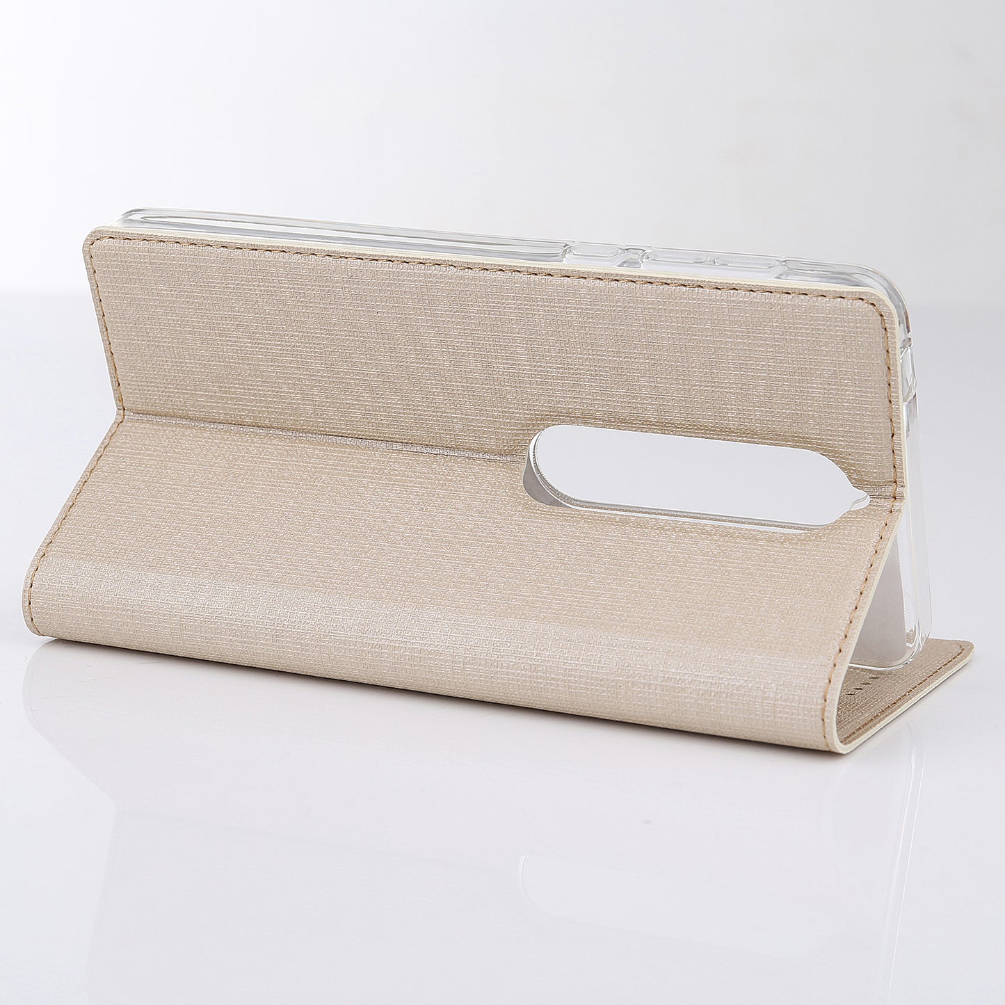 VILI DMX Cross Texture Auto-absorbed Card Slot Leather Stand Cover for Nokia 6.1 (5.5-inch)