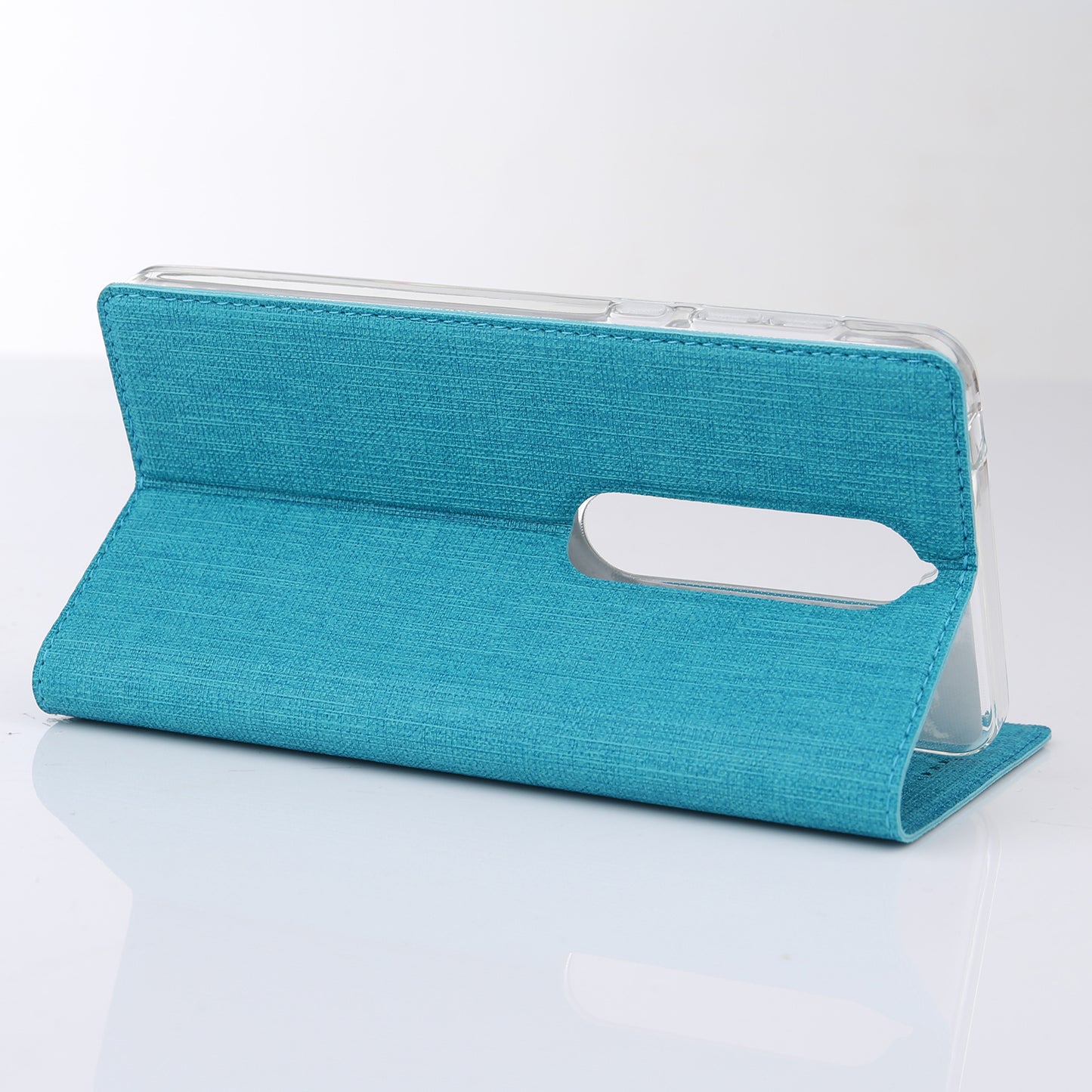 VILI DMX Cross Texture Auto-absorbed Card Slot Leather Stand Cover for Nokia 6.1 (5.5-inch)
