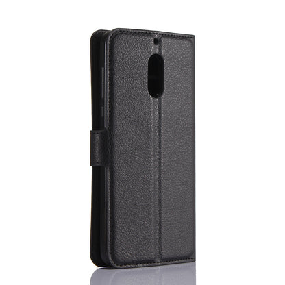 For Nokia 6 Litchi Grain 3 Card Holders Wallet Leather Stand Case