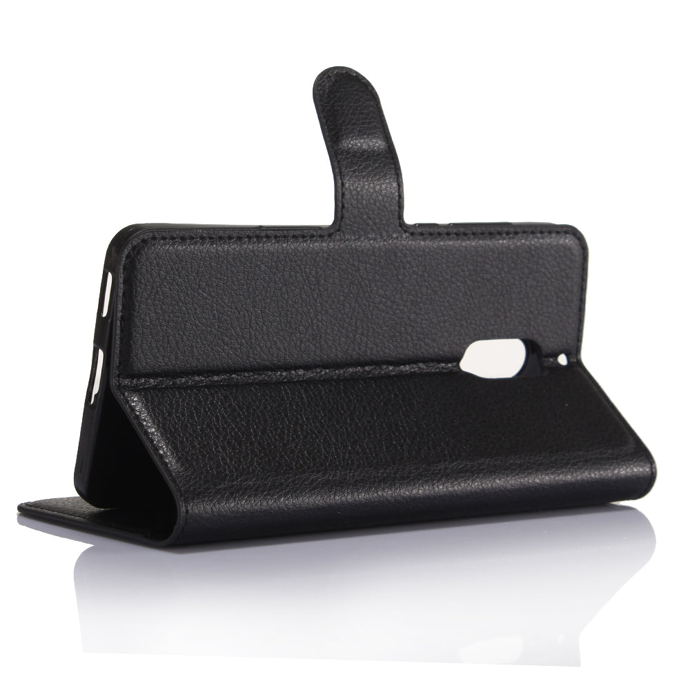 For Nokia 6 Litchi Grain 3 Card Holders Wallet Leather Stand Case