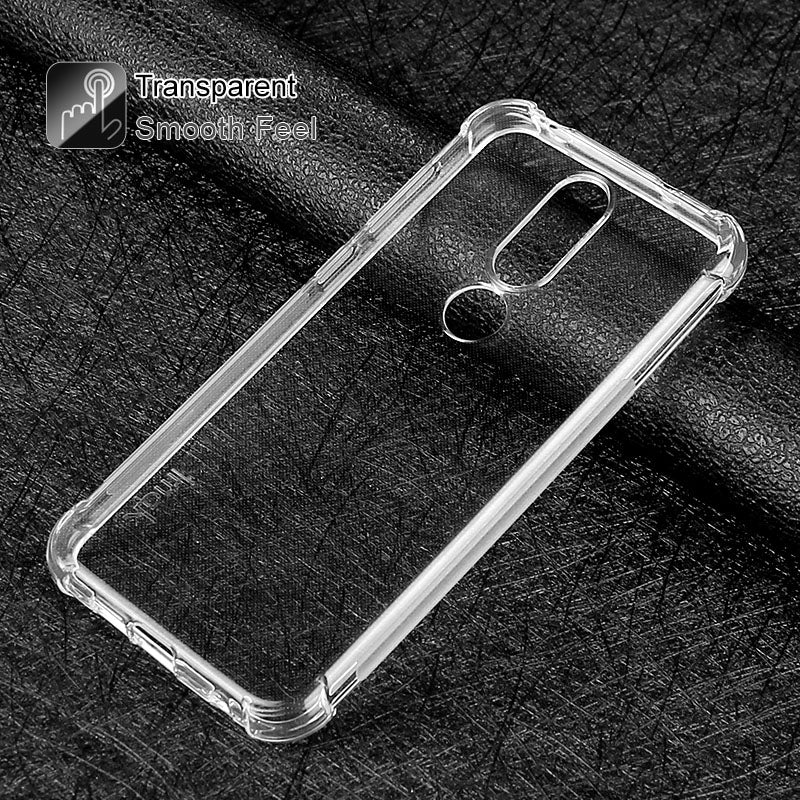 IMAK Skin Feel Anti-drop TPU Shell + Explosion-proof Screen Film for Nokia 6.1 Plus / X6 (2018)