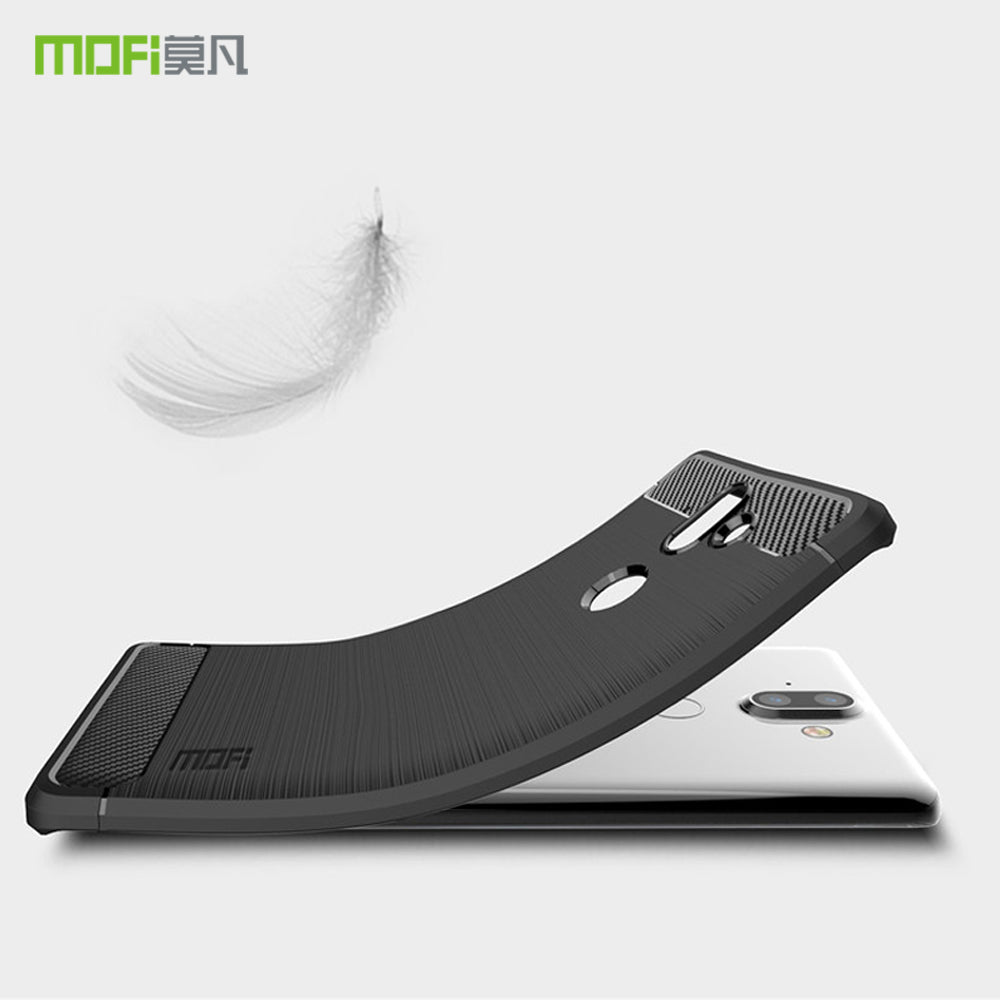 MOFI Carbon Fiber Texture Brushed TPU Cell Phone Case for Nokia 8 Sirocco