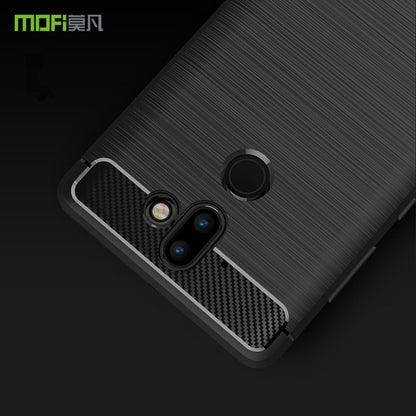 MOFI Carbon Fiber Texture Brushed TPU Cell Phone Case for Nokia 8 Sirocco