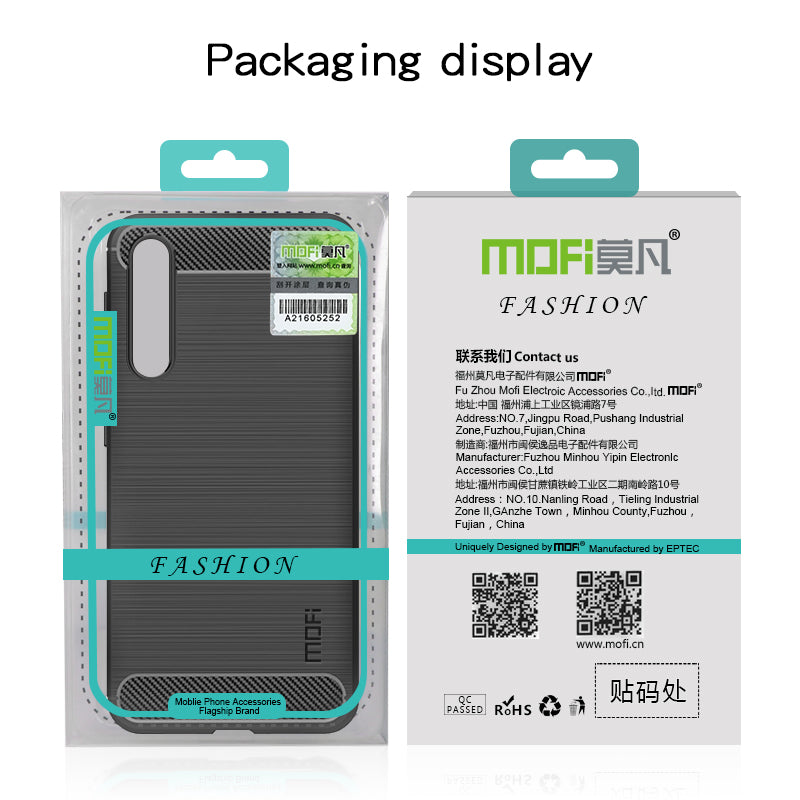 MOFI Carbon Fiber Texture Brushed TPU Cell Phone Case for Nokia 8 Sirocco