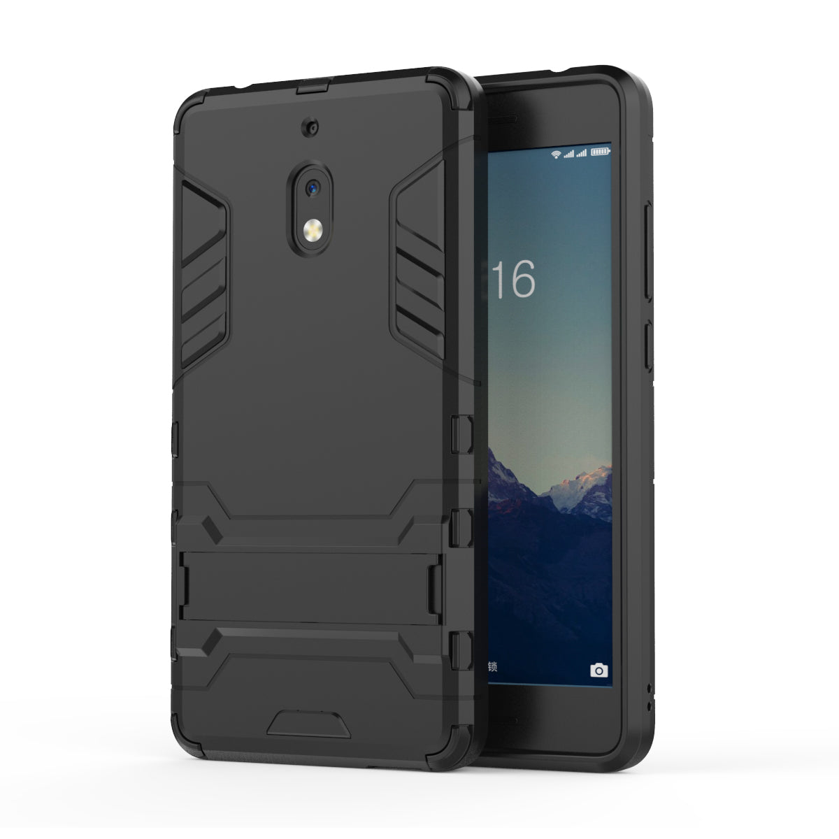 Cool Guard Plastic TPU Hybrid Phone Shell Case with Kickstand for Nokia 2.1