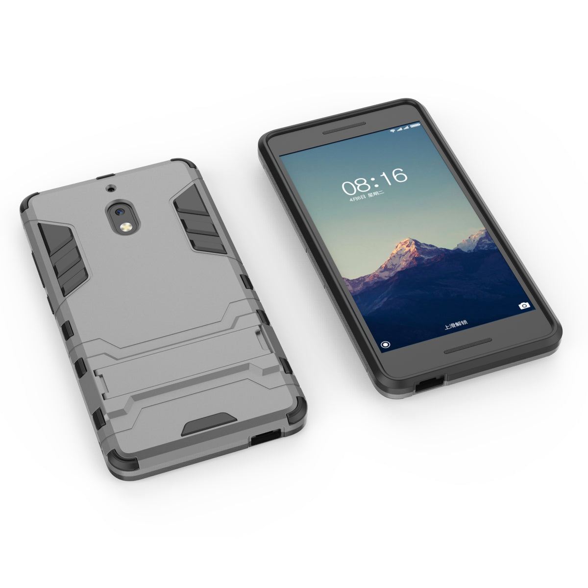 Cool Guard Plastic TPU Hybrid Phone Shell Case with Kickstand for Nokia 2.1