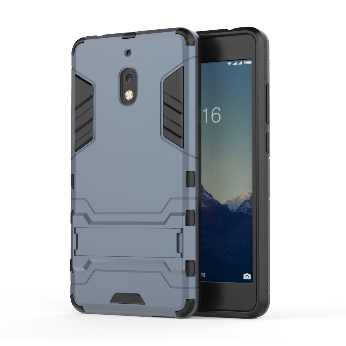 Cool Guard Plastic TPU Hybrid Phone Shell Case with Kickstand for Nokia 2.1