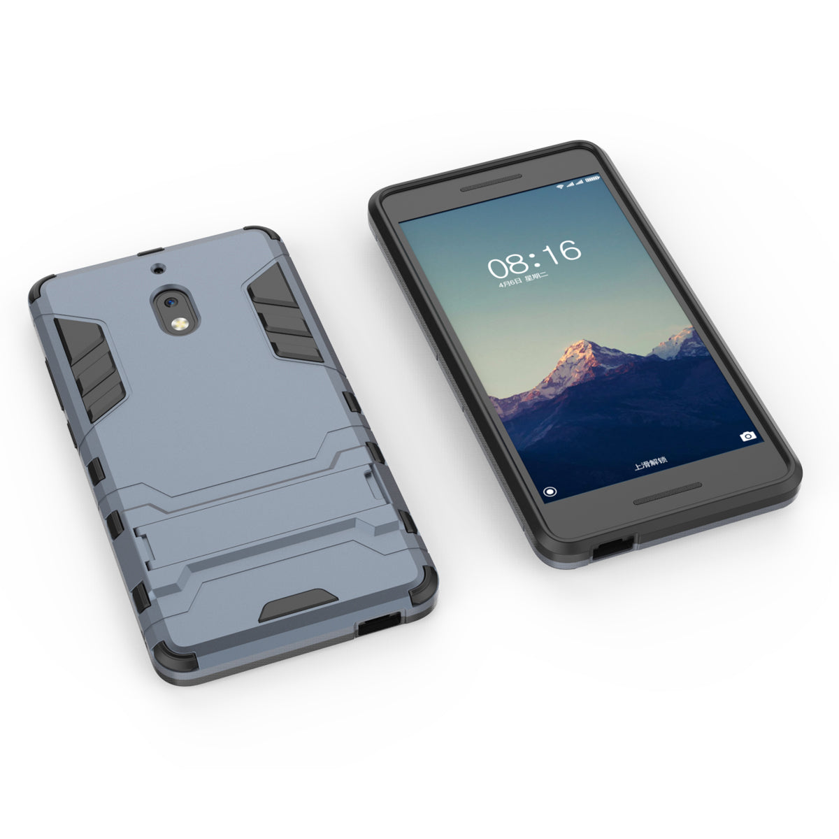 Cool Guard Plastic TPU Hybrid Phone Shell Case with Kickstand for Nokia 2.1