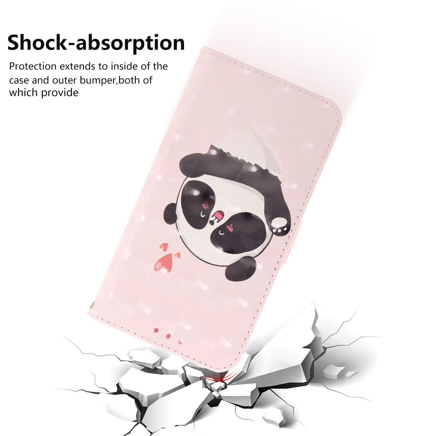 For Nokia 7.1 Patterned Leather Mobile Case [Wallet] [Stand] [Light Spot Decor]