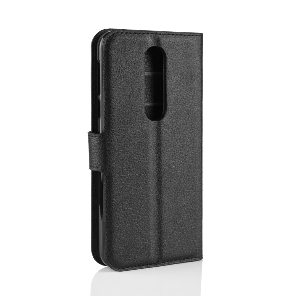 Litchi Skin PU Leather Cell Phone Case for Nokia 7.1