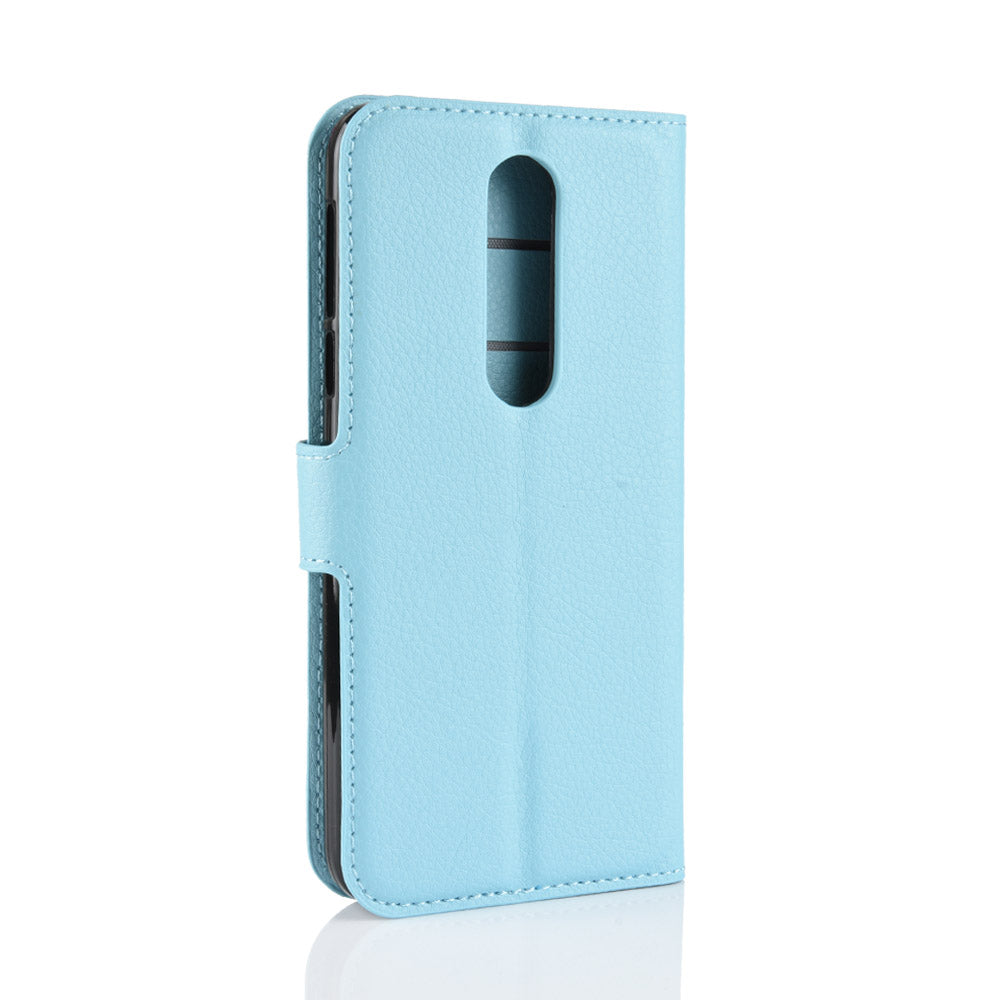 Litchi Skin PU Leather Cell Phone Case for Nokia 7.1