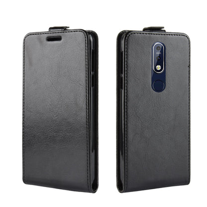 Crazy Horse Vertical Flip Leather Case with Card Slot for Nokia 7.1
