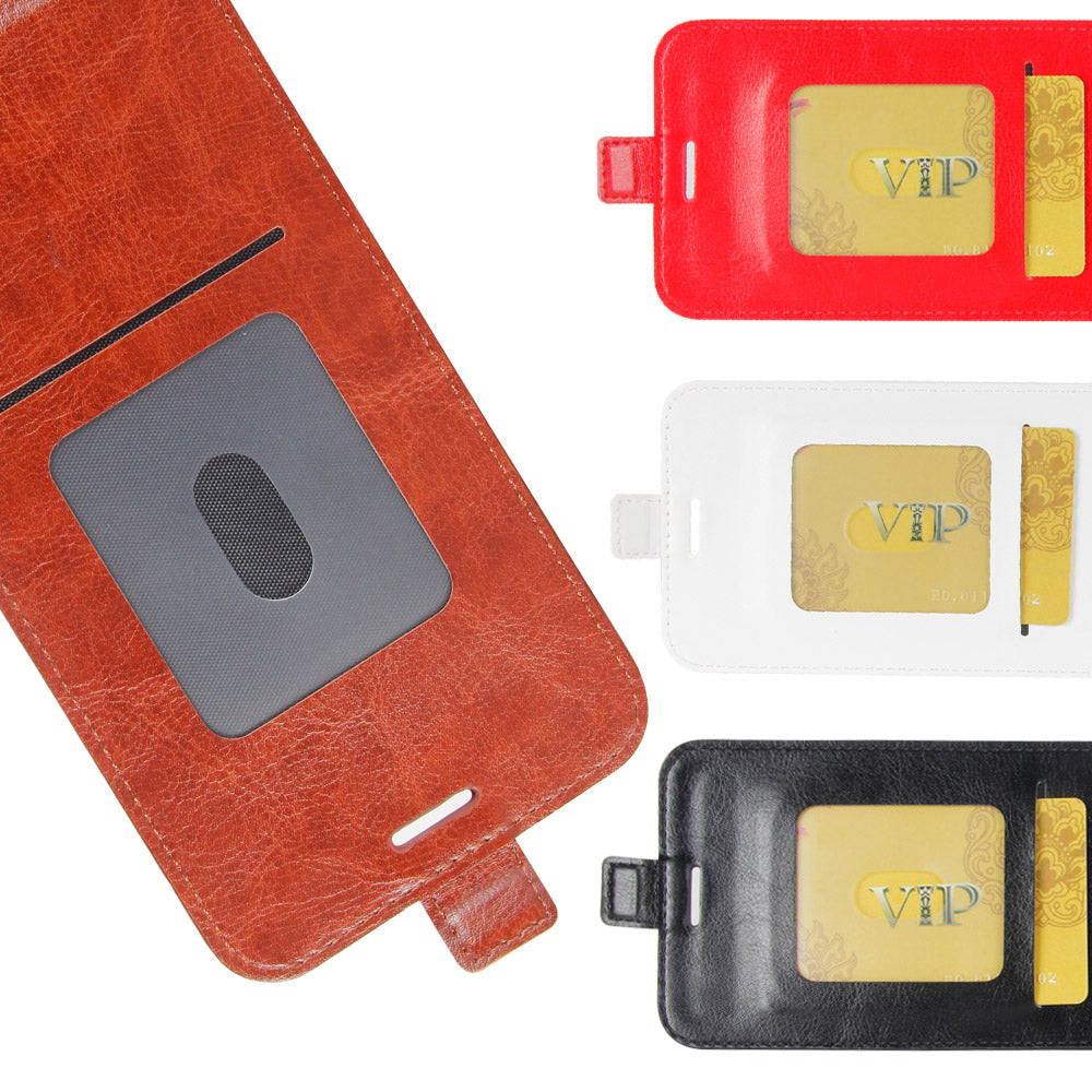 Crazy Horse Vertical Flip Leather Case with Card Slot for Nokia 7.1