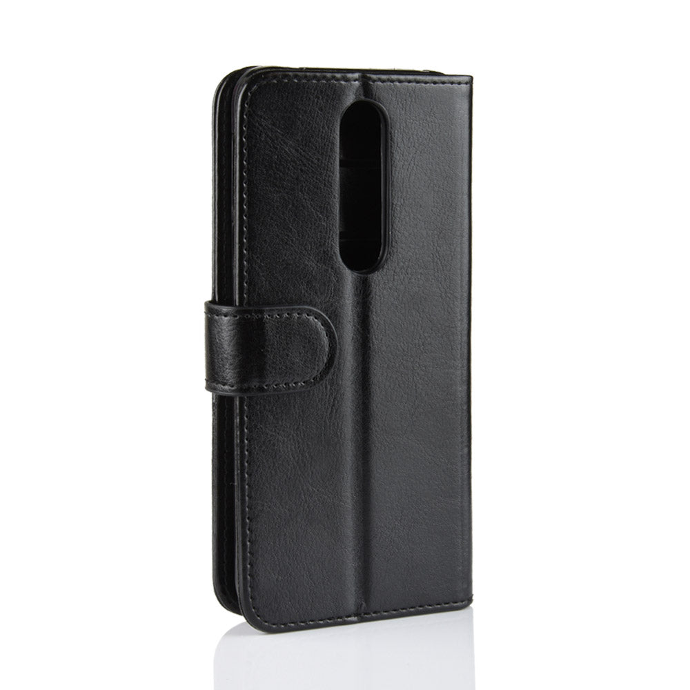 Crazy Horse Magnetic Stand Wallet Leather Mobile Phone Case for Nokia 7.1