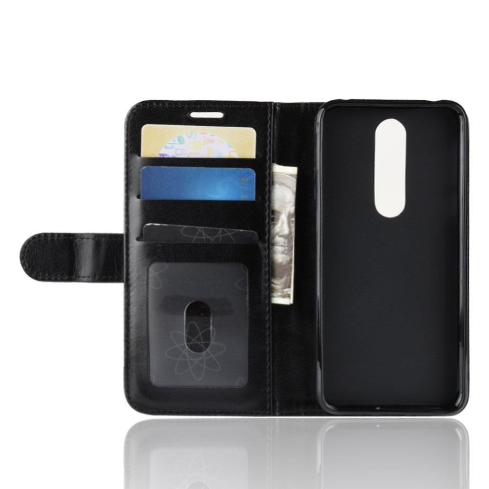 Crazy Horse Magnetic Stand Wallet Leather Mobile Phone Case for Nokia 7.1
