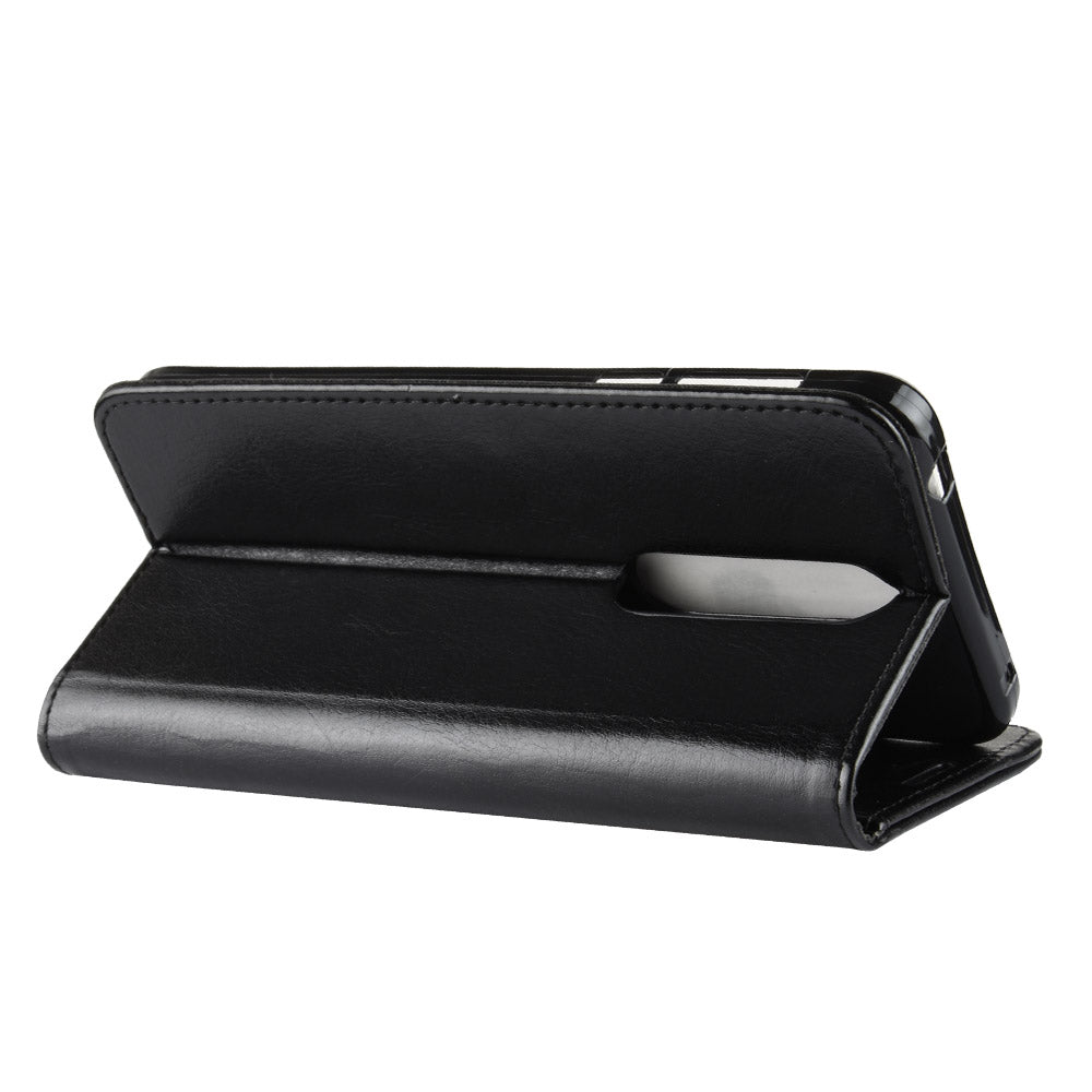 Crazy Horse Magnetic Stand Wallet Leather Mobile Phone Case for Nokia 7.1