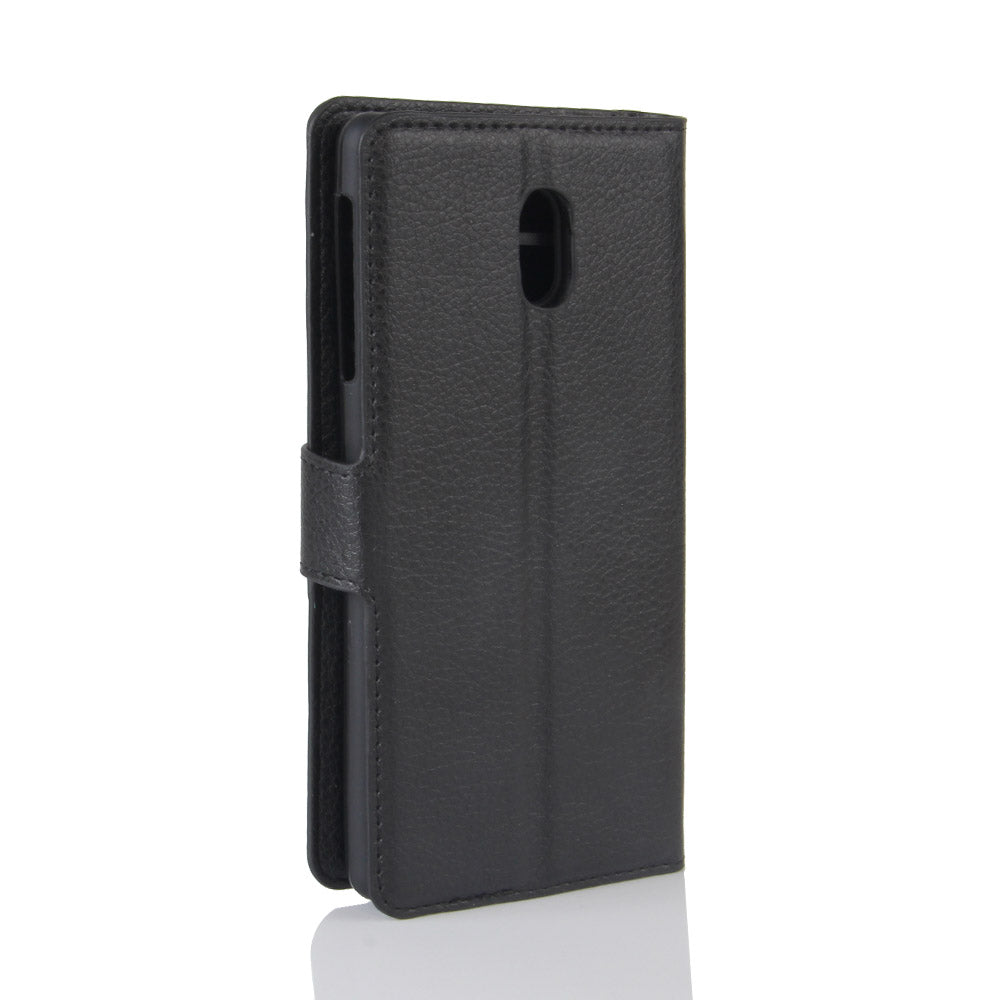 Lychee Skin Leather Wallet Case for Nokia 3