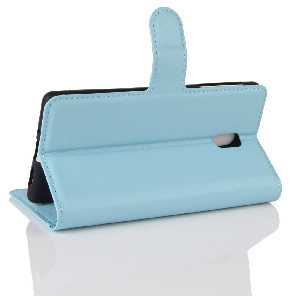 Lychee Skin Leather Wallet Case for Nokia 3