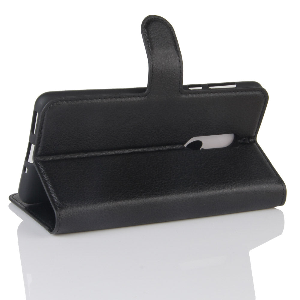 Litchi Skin Leather Stand Case with Card Slots for Nokia 5 Wallet Design Phone Accessory
