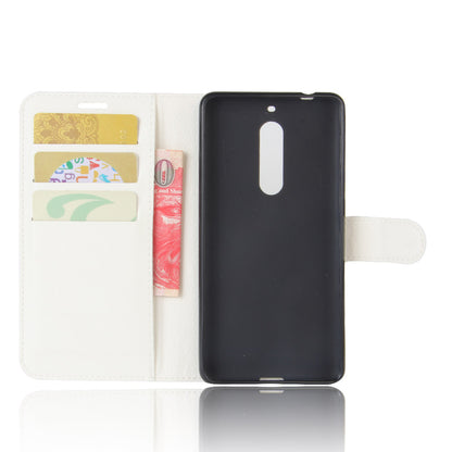 Litchi Skin Leather Stand Case with Card Slots for Nokia 5 Wallet Design Phone Accessory