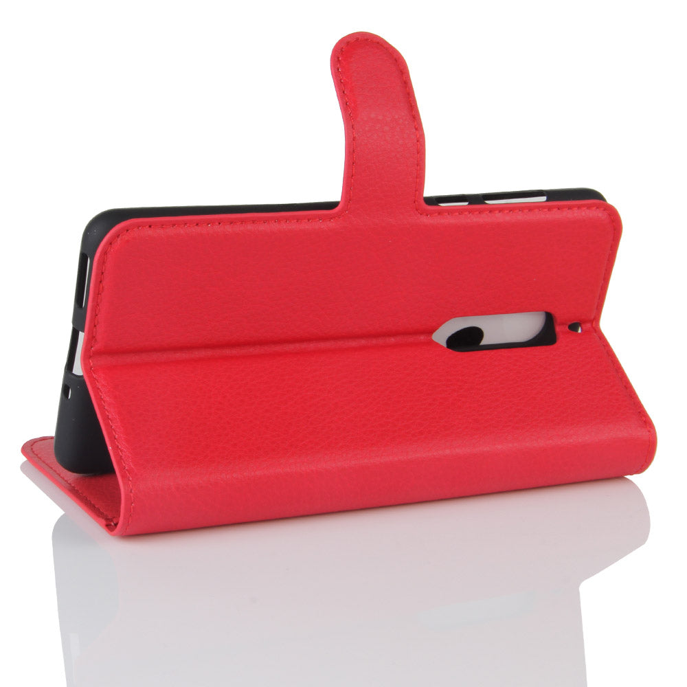 Litchi Skin Leather Stand Case with Card Slots for Nokia 5 Wallet Design Phone Accessory