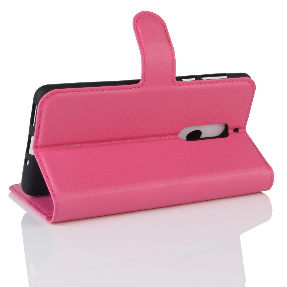 Litchi Skin Leather Stand Case with Card Slots for Nokia 5 Wallet Design Phone Accessory