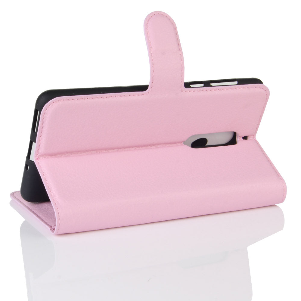 Litchi Skin Leather Stand Case with Card Slots for Nokia 5 Wallet Design Phone Accessory