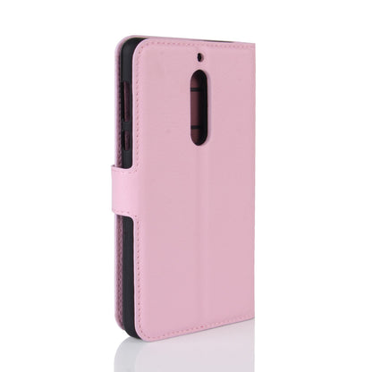 Litchi Skin Leather Stand Case with Card Slots for Nokia 5 Wallet Design Phone Accessory