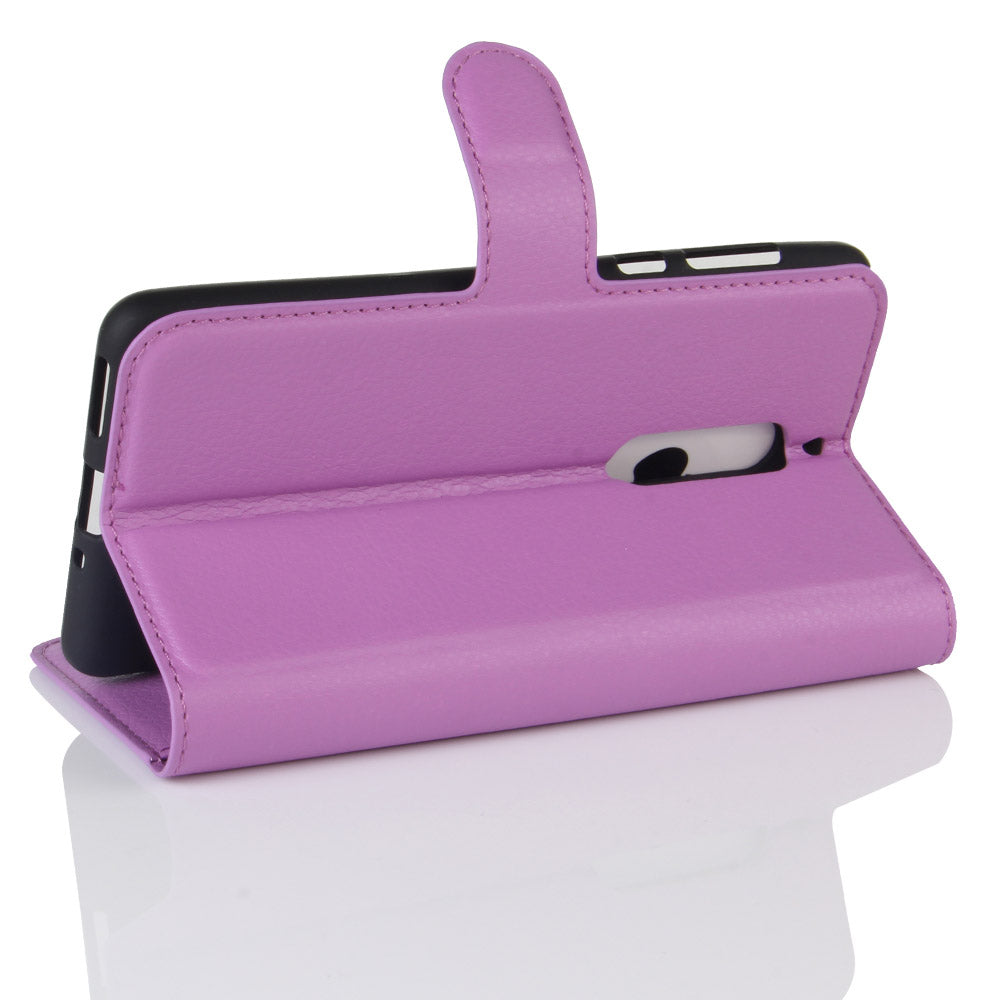 Litchi Skin Leather Stand Case with Card Slots for Nokia 5 Wallet Design Phone Accessory