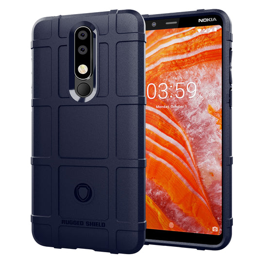 Anti-shock Square Grid Texture TPU Cover for Nokia 3.1 Plus