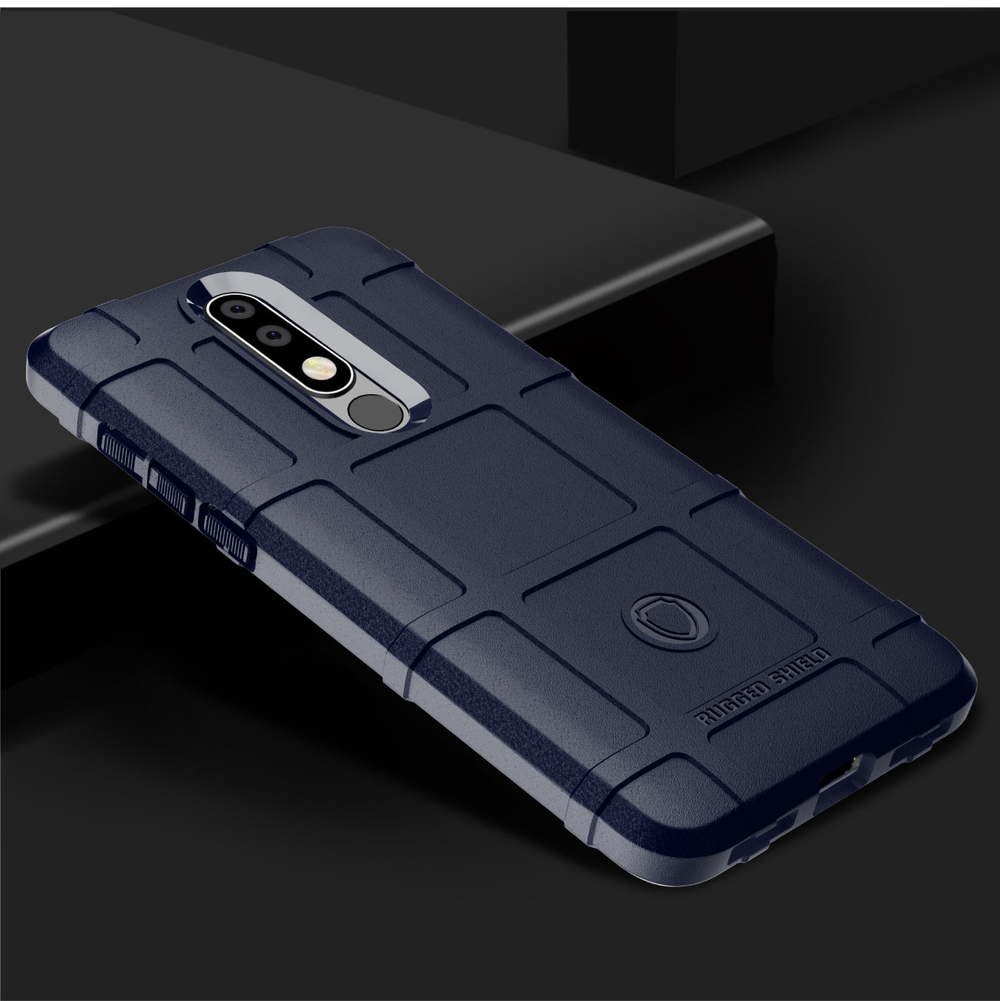 Anti-shock Square Grid Texture TPU Cover for Nokia 3.1 Plus