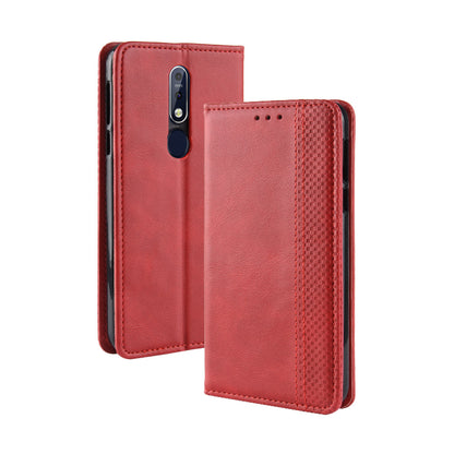 Vintage Style Leather Wallet Case for Nokia 7.1