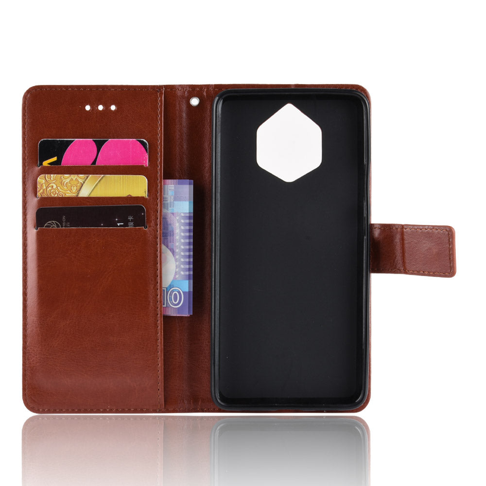 Crazy Horse Wallet Stand Leather Cellphone Casing for Nokia 9 PureView