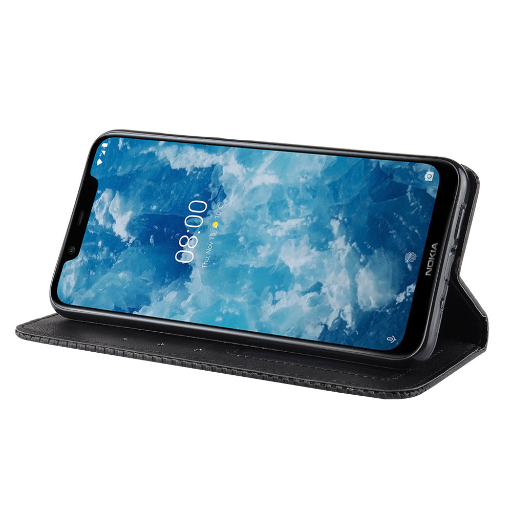 Vintage Style PU Leather Cover with Stand Wallet for Nokia 8.1 / X7