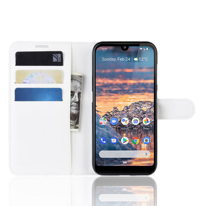 Litchi Skin PU Leather Stand Wallet Mobile Phone Cover Case for Nokia 4.2