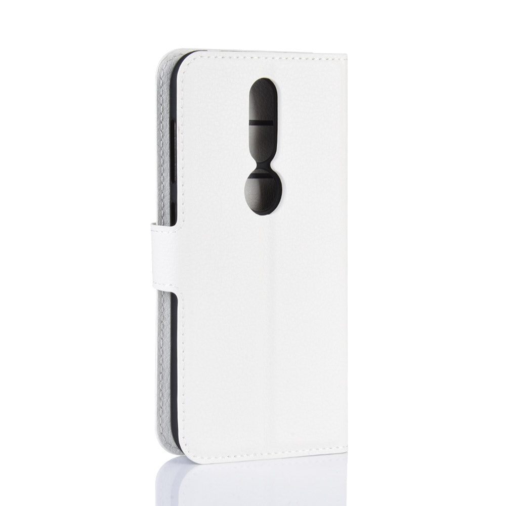 Litchi Skin PU Leather Stand Wallet Mobile Phone Cover Case for Nokia 4.2