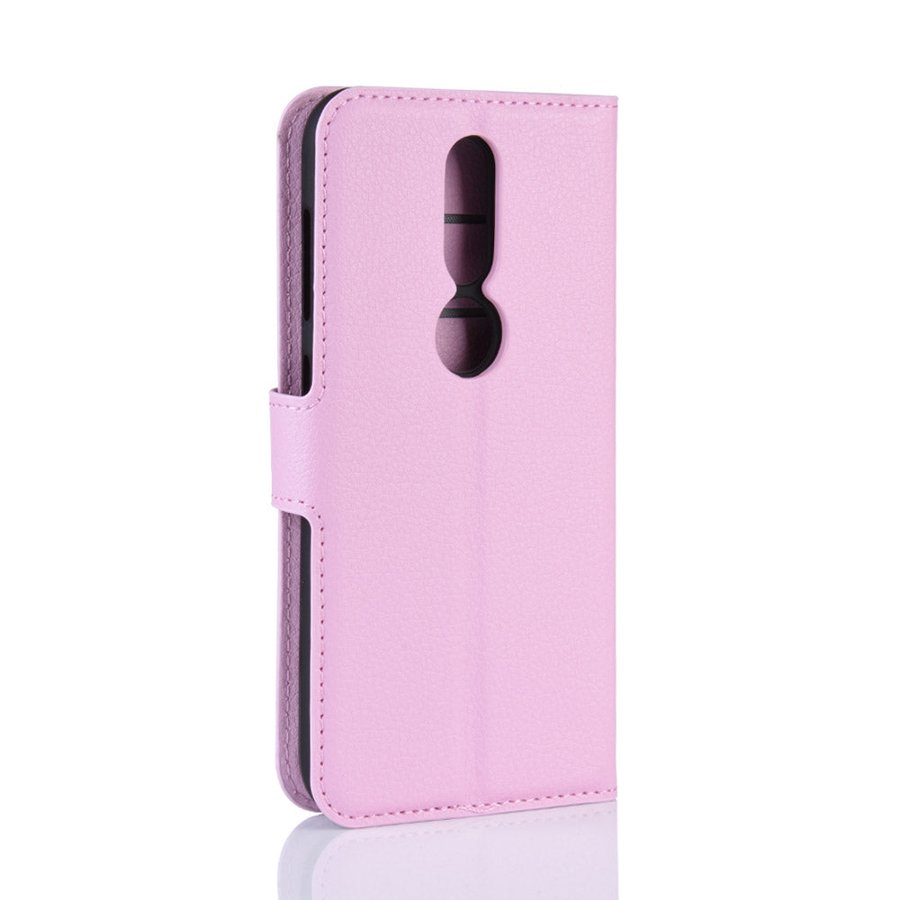 Litchi Skin PU Leather Stand Wallet Mobile Phone Cover Case for Nokia 4.2