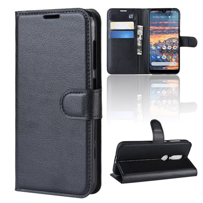 Litchi Skin PU Leather Stand Wallet Mobile Phone Cover Case for Nokia 4.2