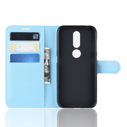 Litchi Skin PU Leather Stand Wallet Mobile Phone Cover Case for Nokia 4.2
